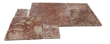 Load image into Gallery viewer, ROSSO TRAVERTINE TUMBLED MEDIUM FRENCH PATTERN
