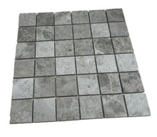 Load image into Gallery viewer, SILVER SHADOW MARBLE SQUARE MOSAIC
