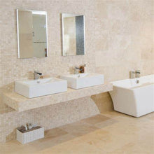 Load image into Gallery viewer, CLASSIC TRAVERTINE SMALL SQUARE TUMBLED MOSAIC
