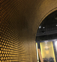 Load image into Gallery viewer, GOLD PLATED MATTE PENNY ROUND PORCELAIN MOSAIC
