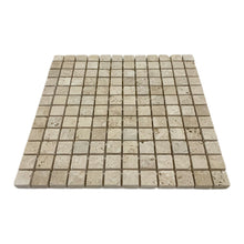 Load image into Gallery viewer, CLASSIC TRAVERTINE SMALL SQUARE TUMBLED MOSAIC
