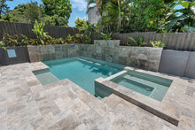 Load image into Gallery viewer, SILVER TRAVERTINE TUMBLED 12mm TILE
