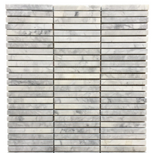 Load image into Gallery viewer, SUPER WHITE QUARTZITE SMALL KITKAT HONED MOSAIC
